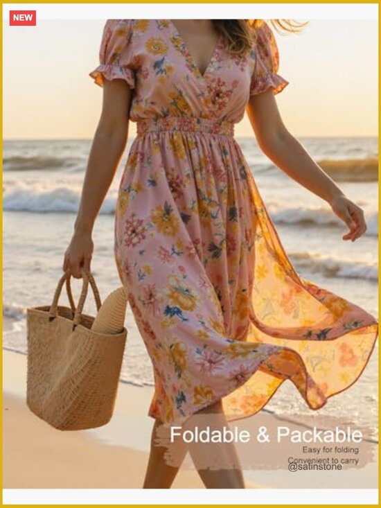 UV Protection Straw Sun Hat with Wide Brim, Packable & Adjustable main image 4